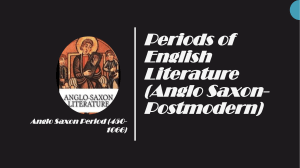 Periods of English Literature Anglo Saxon Postmodern1623