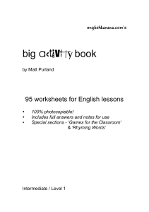 95 worksheets for English lessons by Matt Purland