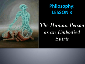 Lesson 3. The Human Person