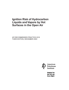 API 2216-2003 Ignition Risk of HC by Hot Surface in Open Air