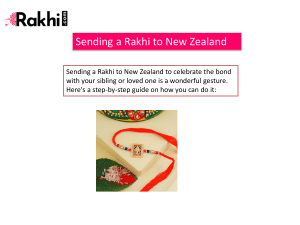 Sending a Rakhi to New Zealand