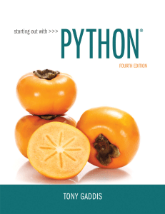 Starting Out with Python, 4th Edition by Tony Gaddis 