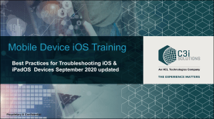 Mobile Device iOS Training 2020 v2.0.Workbook