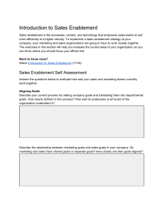 Introduction to Sales Enablement