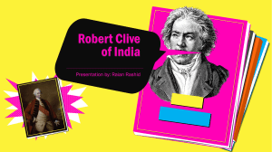 Robert Clive History Presentation