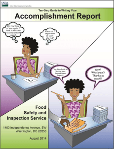 FSIS Ten Step Guide to Writing Accomplishment Reports 0