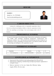 HARISH. S Resume