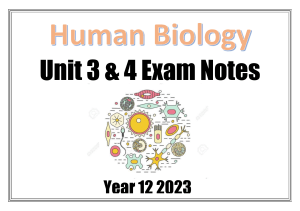 Year 12 Human Bio Atar notes