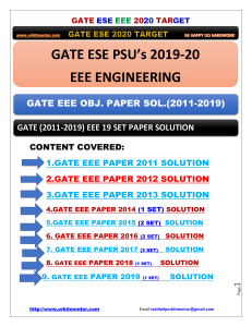 GATE EEE(2011-2019)solved papers