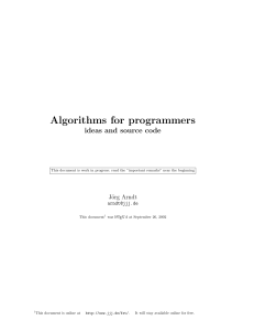(DSP) Algorithms for Programmers
