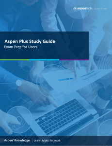 Study Guide-Aspen Plus Basics