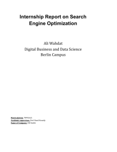 Internship Report on Search Engine Optimization (2)