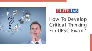 How To Develop Critical Thinking For UPSC Exam?