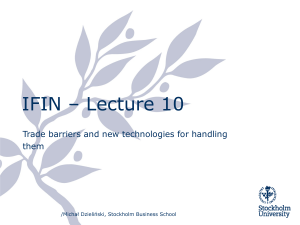 IFIN – Lecture 10 Summary