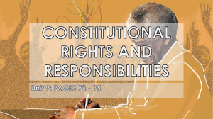 Constitutional rights and responsibilites Gr. 9