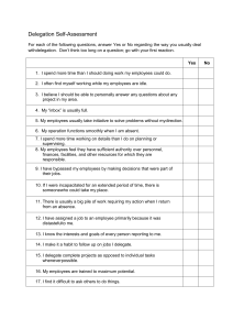 Delegation skills questionnaire