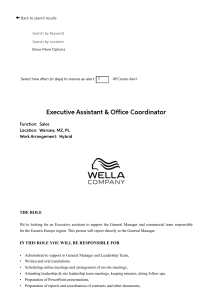 Wella - Executive Assistant & Office Coordinator