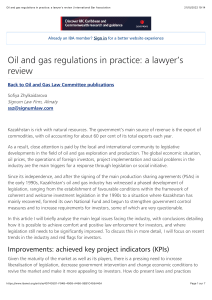 Oil and gas regulations in practice a lawyer’s review  International Bar Association