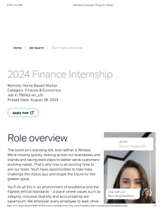 2024 Finance Internship 