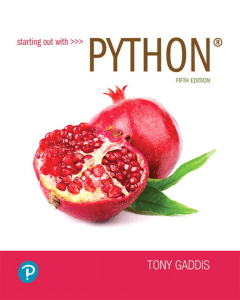 Starting Out With Python (5th Ed.) by Tony Gaddis, et al.