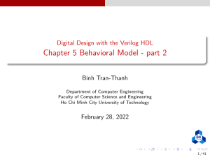 Chapter 5 Behavioral Model part2