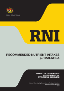 RECOMMENDED NUTRIENT INTAKES for MALAYSIA