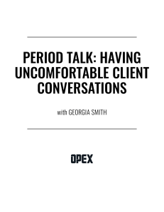 Period Talk- Having Uncomfortable Client Conversations