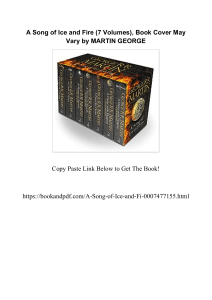 A Song Of Ice And Fire 7 Volumes Book Cover May Vary by MARTIN GEORGE 0007477155