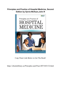 Principles And Practice Of Hospital Medicine Second Edition by Sylvia McKean John R 0071843132