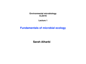 MIcrobial ecology vs environmental 