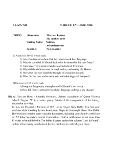 CBSE Worksheets for Class 12 English Core Assignment 1