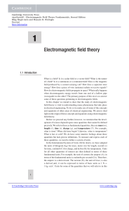 Electromagnetic Field Theory Fundamental