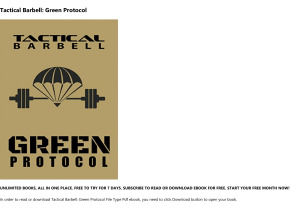 Tactical Barbell Green Protocol