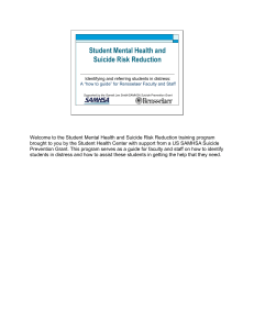 Student Mental Health and Suicide Risk Reduction(3)