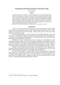 Preparation and Characterization of Citrus Peel Candy