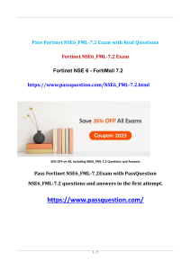 Fortinet NSE6 FML-7.2 Practice Test Questions
