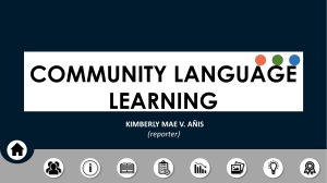 11. COMMUNITY LANGUAGE LEARNING