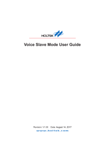 Voice Slave Mode User Guide