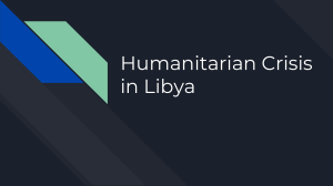 Humanitarian Crisis in Libya 
