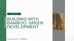 Building with Bamboo: Green Development