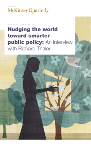 nudging the world toward smarter public policy an interview with richard thaler