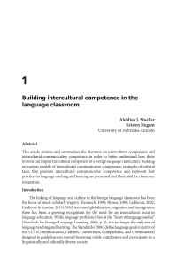 Building Intercultural Competence in the