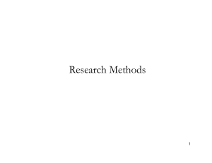 Lecture 1 Research Methods