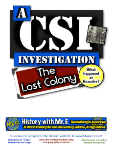 CSI Lost Colony (Word)