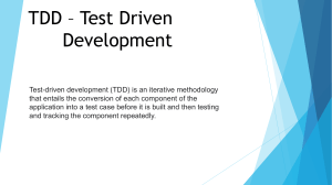 TDD – Test Driven Development