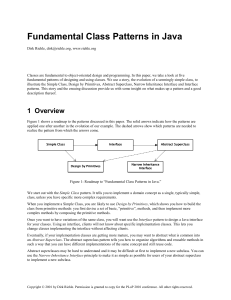 Fundamental Class Patterns in Java PLoP 2001