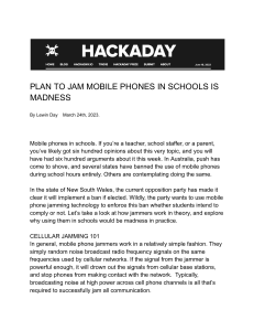 Plan to jam mobile phones in schPLAN TO JAM MOPLAN TO JAM MOBILE PHONES IN SCHOOLS IS MADNESSBILE PHONES IN SCHOOLS IS MADNESSools is madness