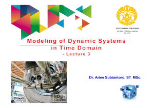 Lecture #3 TK - Modeling in Time Domain