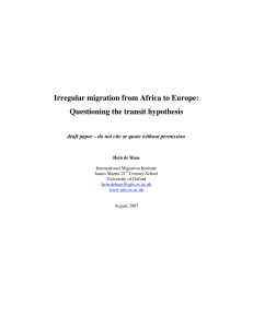 Irregular migration from Africa to Europe