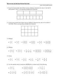 Multiplying and Dividing Proper Fractions - CYU